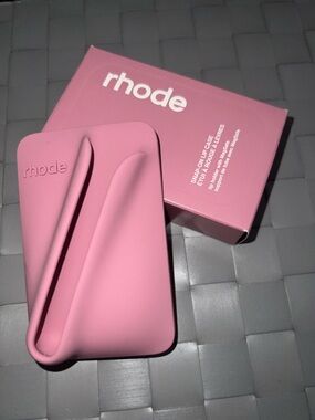 RHODE Pink Silicone Snap-On Phone Case with Integrated Stand Groove